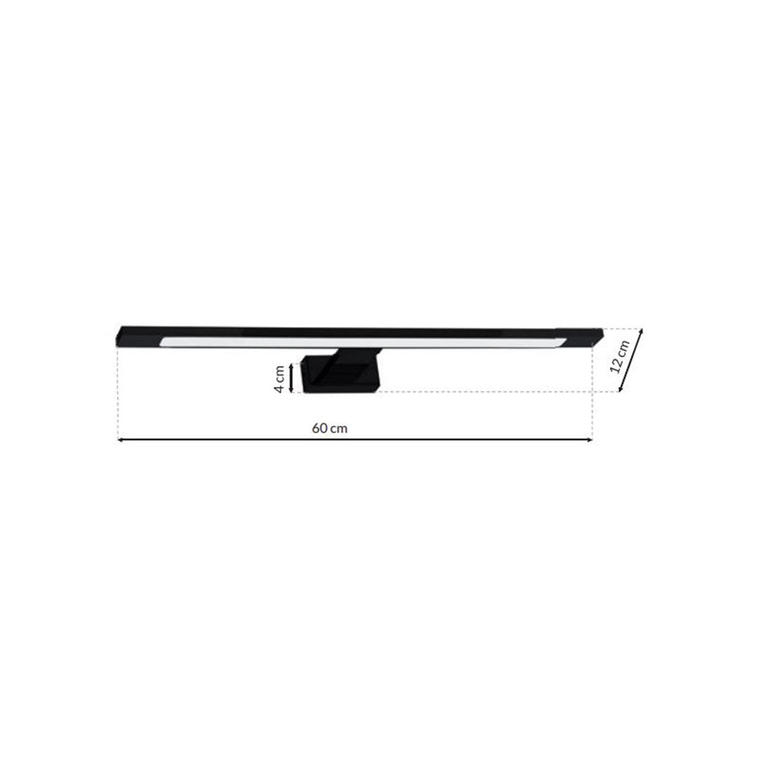 Shine LED Wall Lamp Matt Black IP44 Bathroom