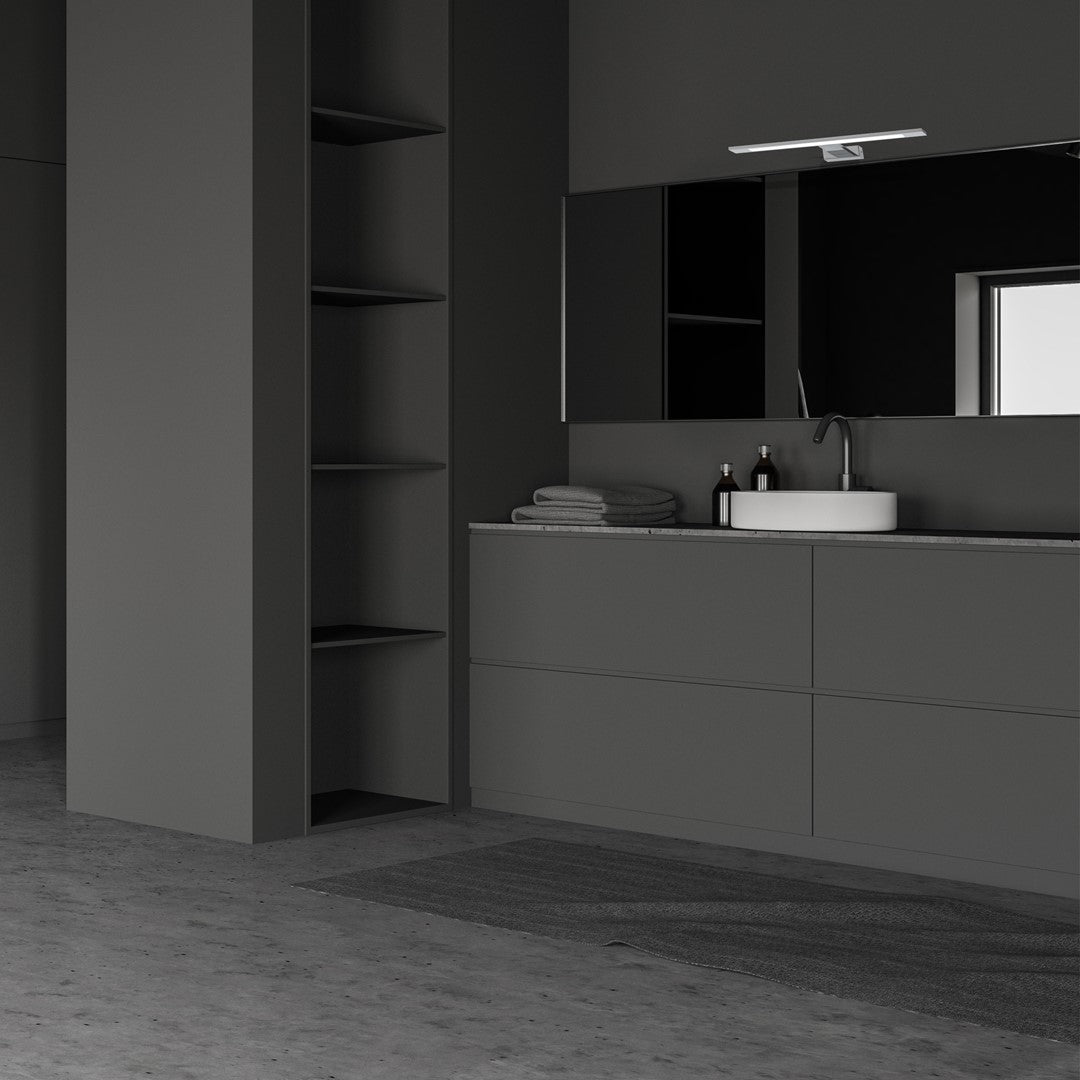Shine LED Wall Lamp Polished Chrome IP44 Bathroom
