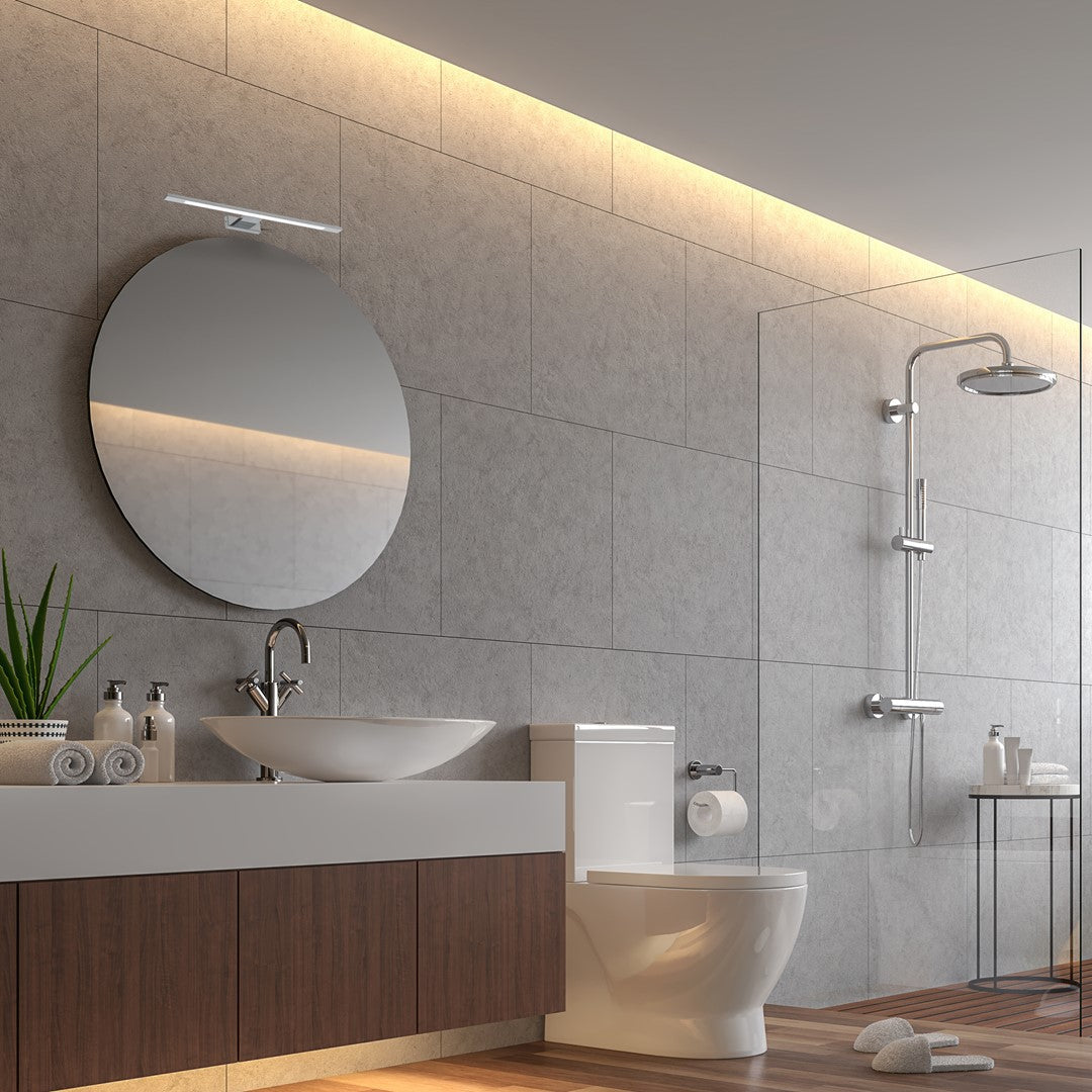 Shine LED Wall Lamp Polished Chrome IP44 Bathroom