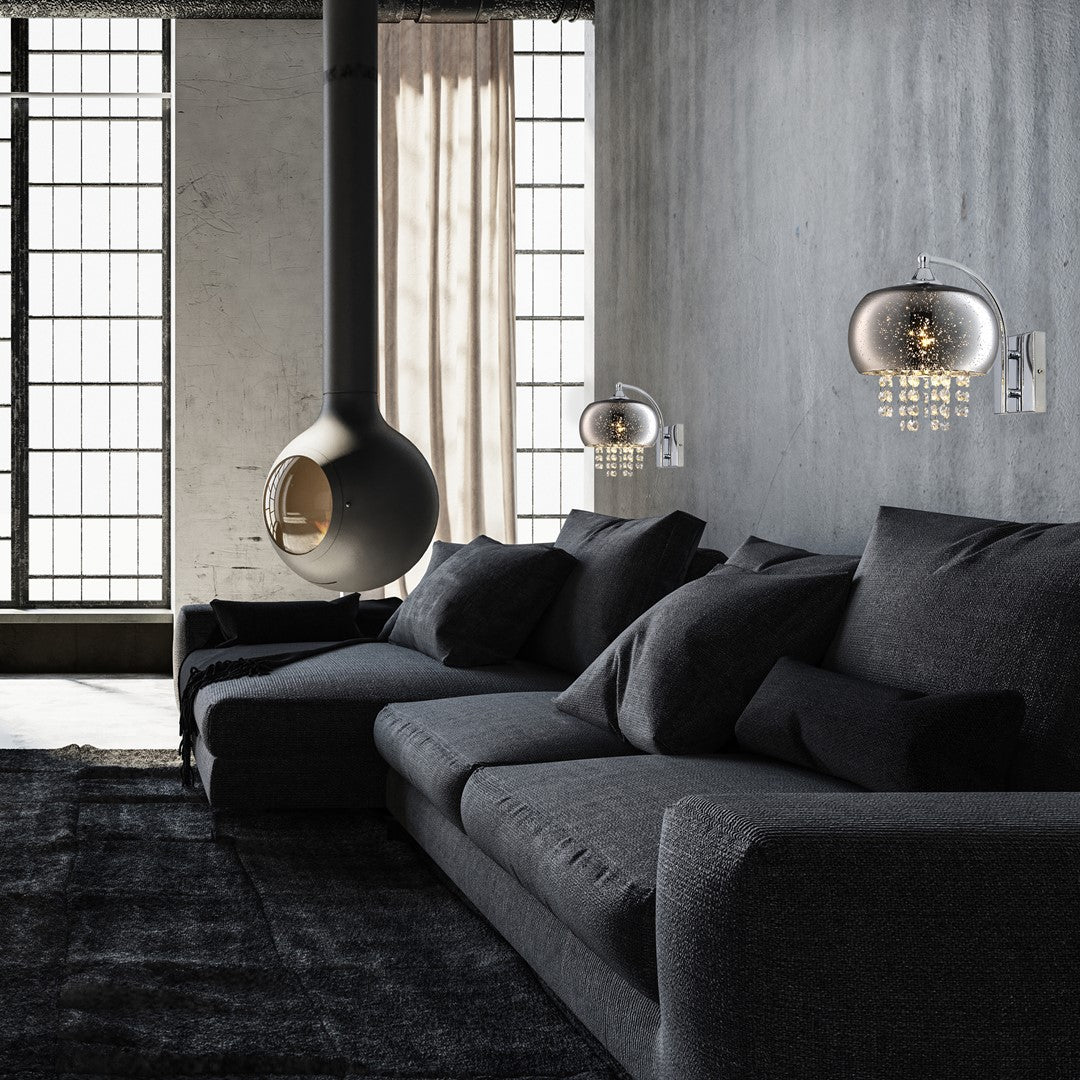 Starlight Pendant Lamp Stunning Chrome Glass And Crystals