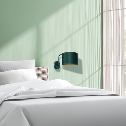 Verde Hand Made Designer Wall Lamp Rich Green Finish Gold Accents