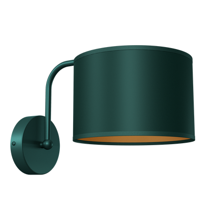 Verde Hand Made Designer Wall Lamp Rich Green Finish Gold Accents