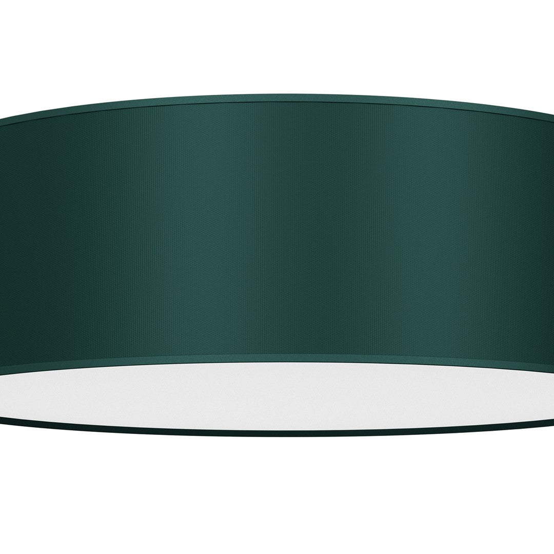 Verde Ceiling Lamp 50cm Hand Made Scandi Style Rich Green Fabric