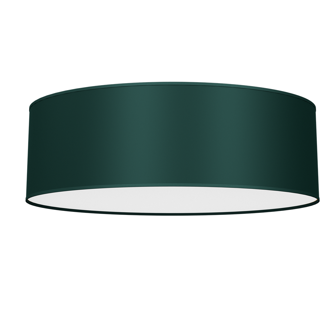 Verde Ceiling Lamp 50cm Hand Made Scandi Style Rich Green Fabric