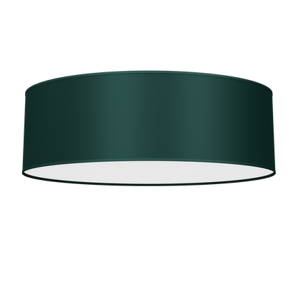 Verde Ceiling Lamp 50cm Hand Made Scandi Style Rich Green Fabric