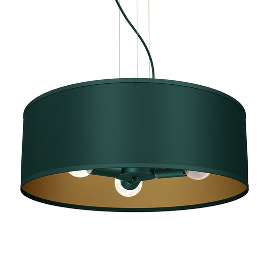 Verde Pendant Lamp 50cm Hand Made Scandi Style Rich Green Fabric