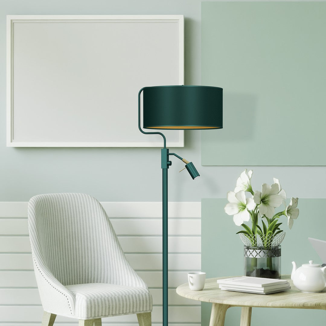 Verde Hand Made Designer Floor Lamp Rich Green Finish