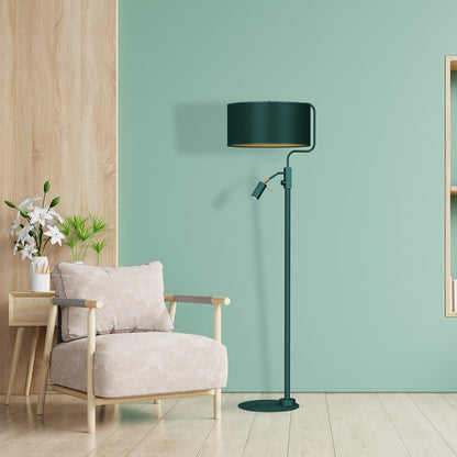 Verde Hand Made Designer Floor Lamp Rich Green Finish