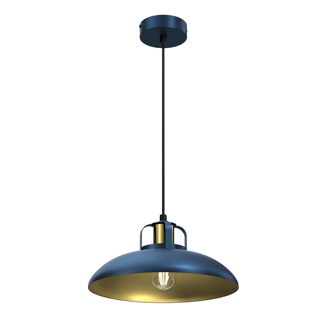 Felix Pendant Lamp Hand Made Blue And Gold