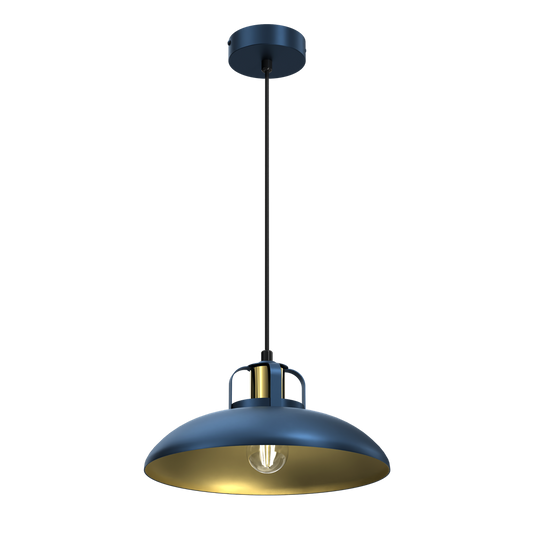 Felix Pendant Lamp Hand Made Blue And Gold