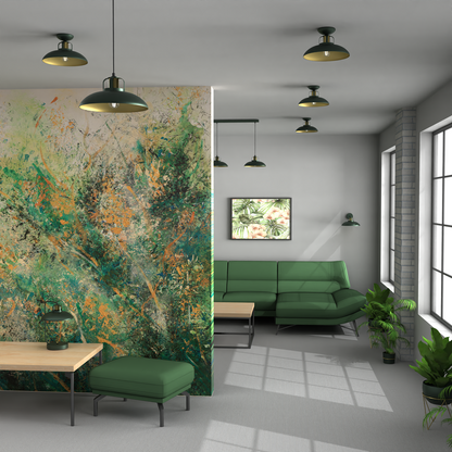 Felix Pendant Lamp Hand Made Green And Gold