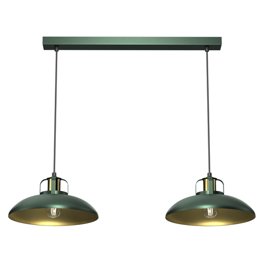Felix Designer Pendant Lamp Hand Made Green And Gold