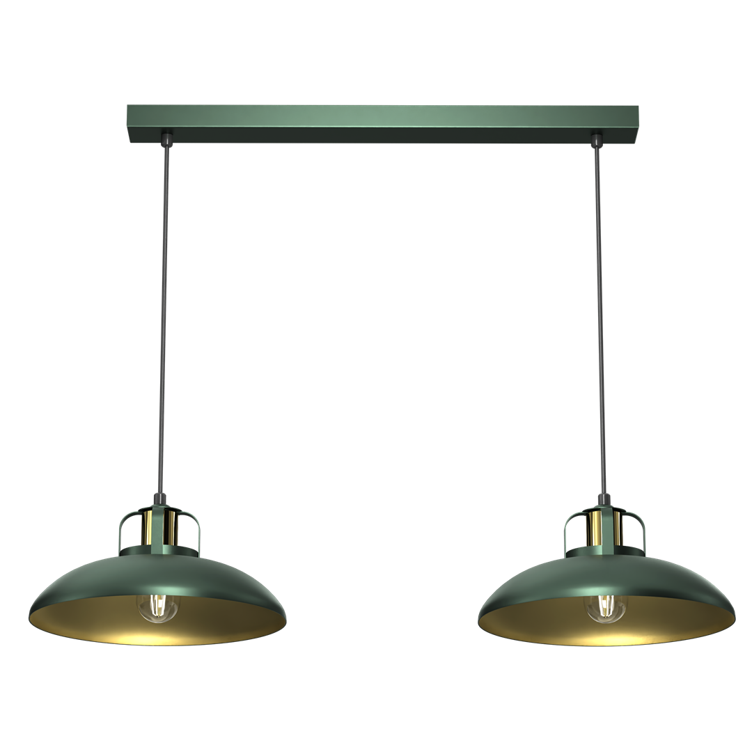 Felix Designer Pendant Lamp Hand Made Green And Gold