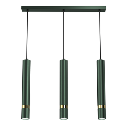 Joker Pendant Lamp Hand Made Rich Green With Gold Detail