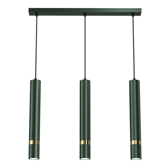 Joker Pendant Lamp Hand Made Rich Green With Gold Detail