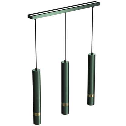 Joker Pendant Lamp Hand Made Rich Green With Gold Detail
