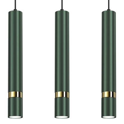 Joker Pendant Lamp Hand Made Rich Green With Gold Detail