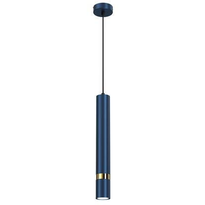 Joker Pendant Lamp Hand Made In Rich Blue With Striking Gold Detail