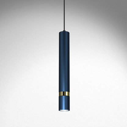 Joker Pendant Lamp Hand Made In Rich Blue With Striking Gold Detail