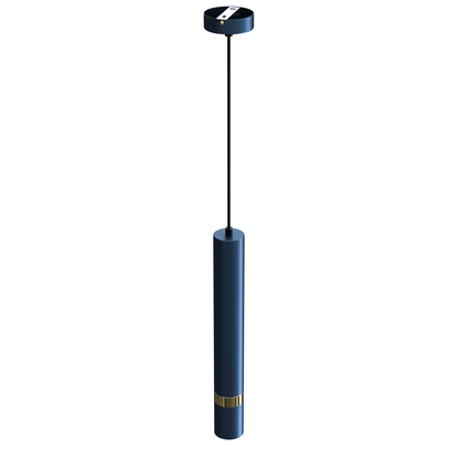 Joker Pendant Lamp Hand Made In Rich Blue With Striking Gold Detail
