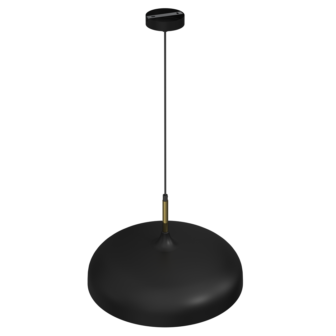 Lincoln Black Pendant Lamp 45 cm Hand Made Scandi Style Gold Interior