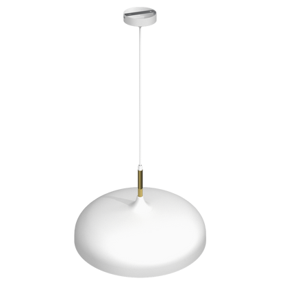 Lincoln White Pendant Lamp 45 cm Hand Made Scandi Style Gold Interior