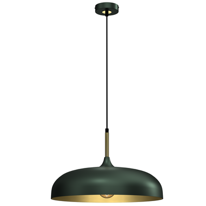 Lincoln Green Pendant Lamp 45 cm Hand Made Scandi Style Gold Interior