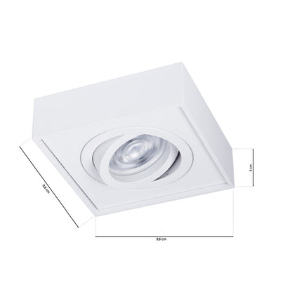 Nusa Square Ceiling Light Matt White Great Spotlight Upgrade
