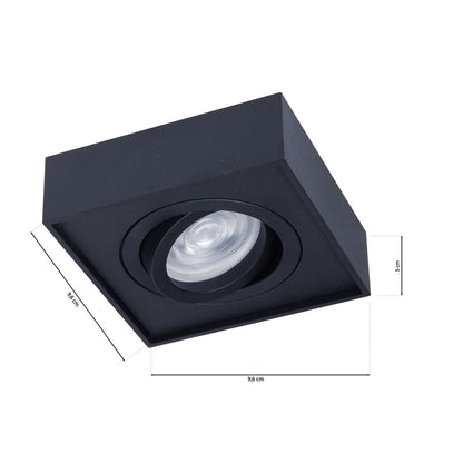Nusa Square Ceiling Light Matt Black Great Spotlight Upgrade