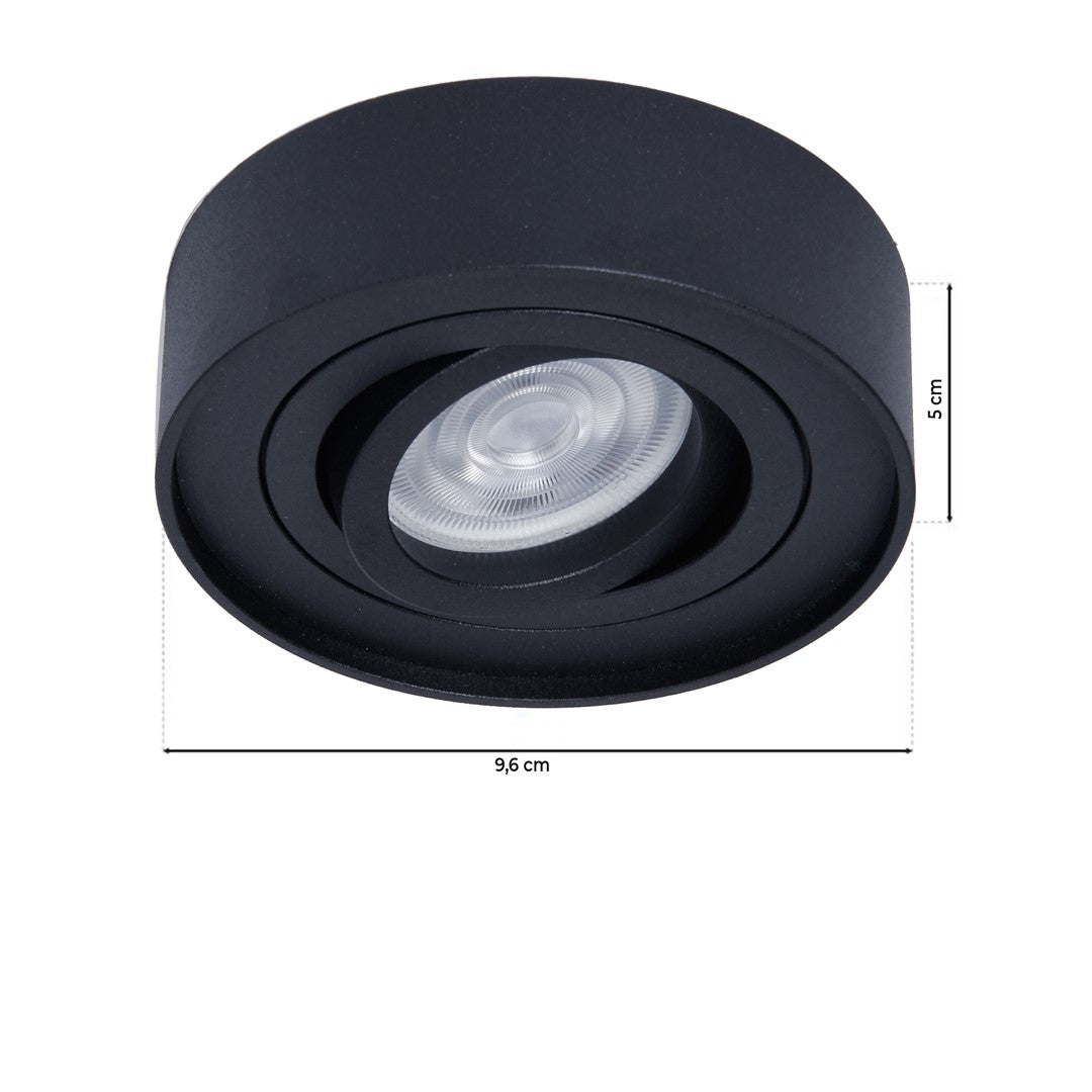Nusa Round Ceiling Light Matt Black Great Spotlight Upgrade