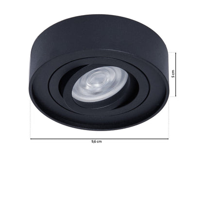Nusa Round Ceiling Light Matt Black Great Spotlight Upgrade