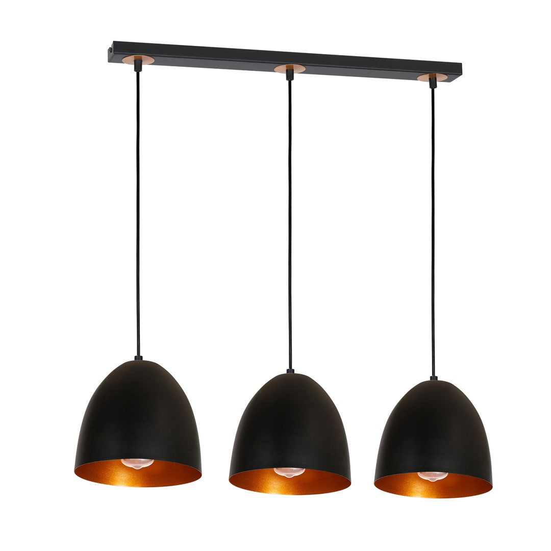 Vegas Hand Made Pendant LampMatt Black Copper / Rose Gold
