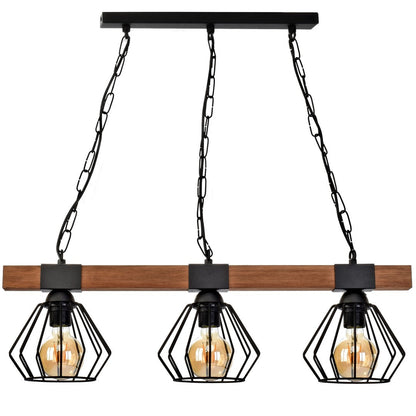 Ulf Matt Black Natural Wood Hand Made Wall Lamp