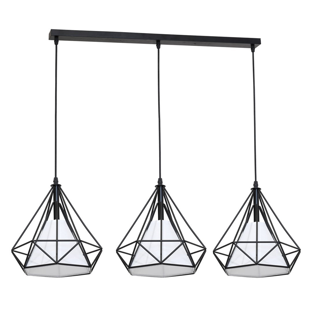 Triangolo Pendant Lamp Hand Made Matt Black Industrial Chic