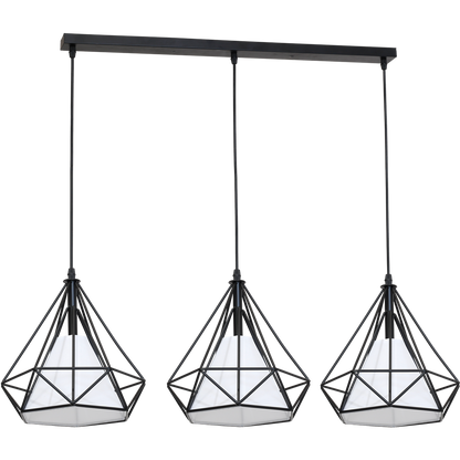 Triangolo Pendant Lamp Hand Made Matt Black Industrial Chic