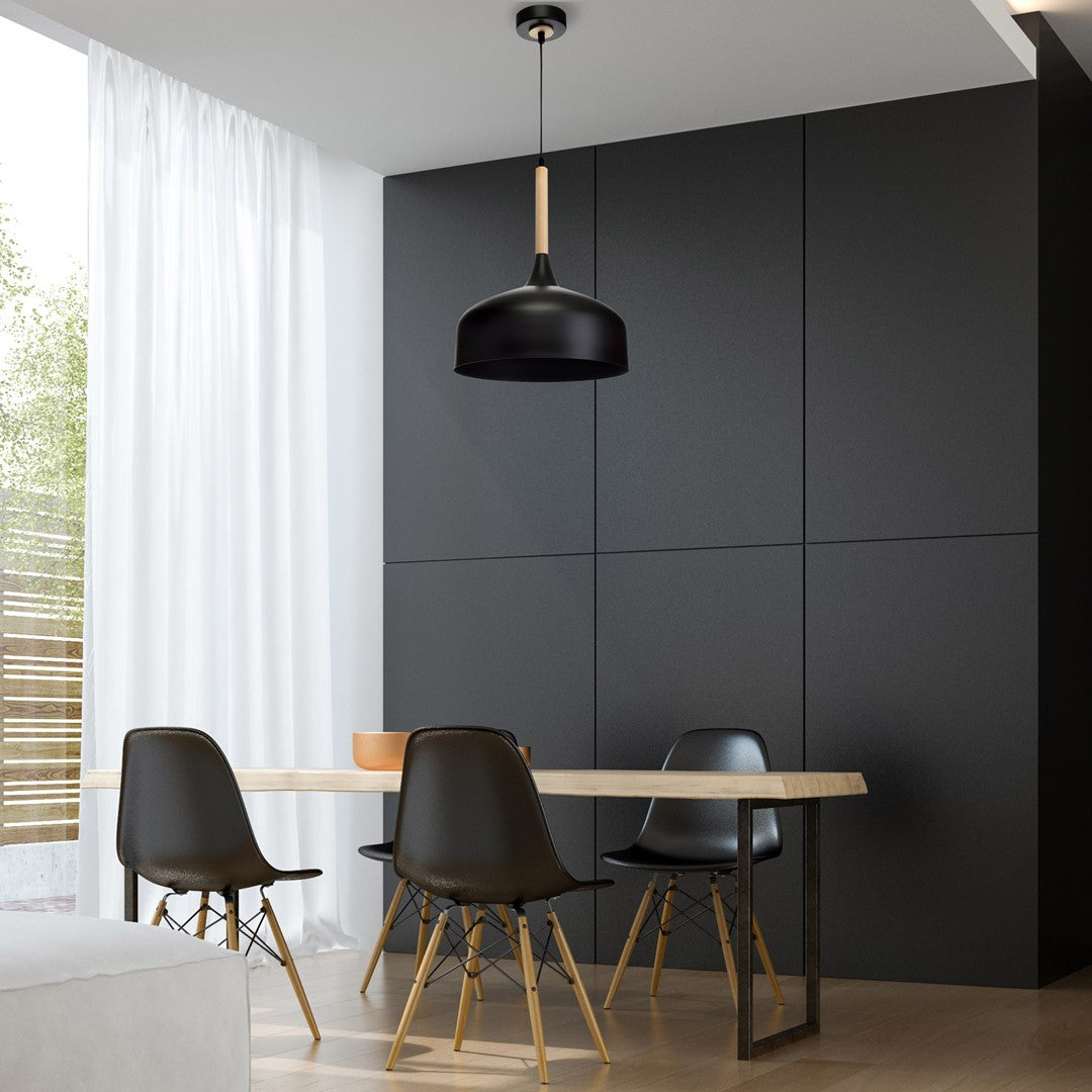 Taylor Pendant Lamp Hand Made Scandi Style Natural Wood Detail