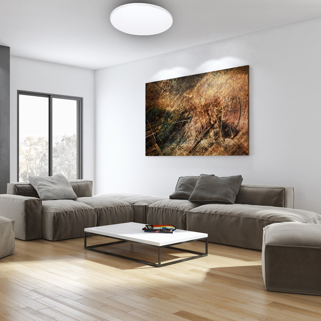 Siena LED Ceiling Lamp 55cm Chrome And White With Remote