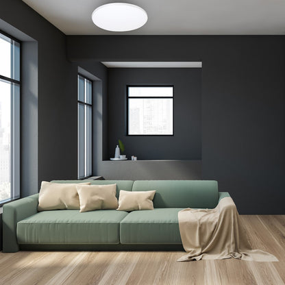 Siena LED Ceiling Lamp 55cm Chrome And White With Remote