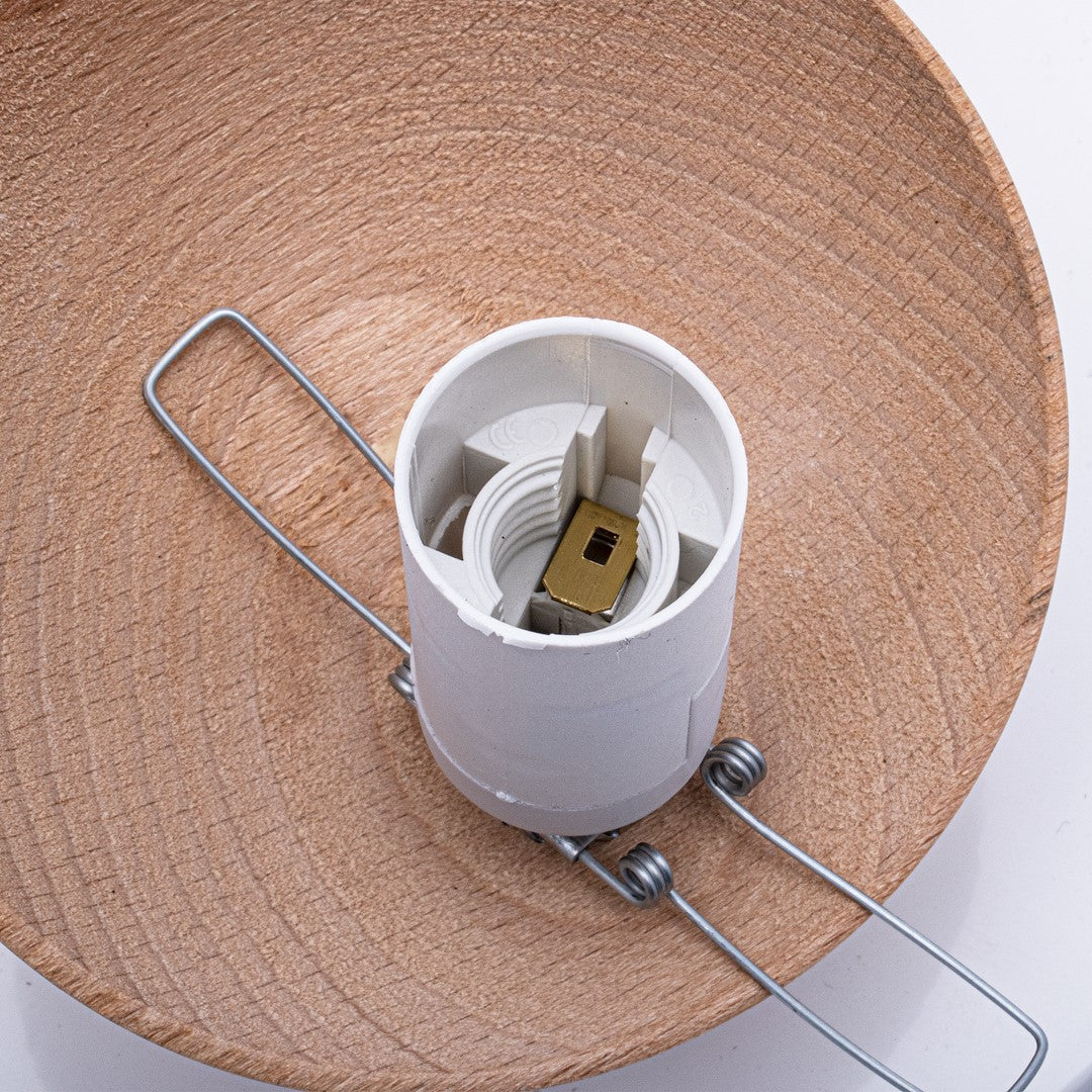 Sfera Ceiling Lamp Hand Made Natural Wood Detail