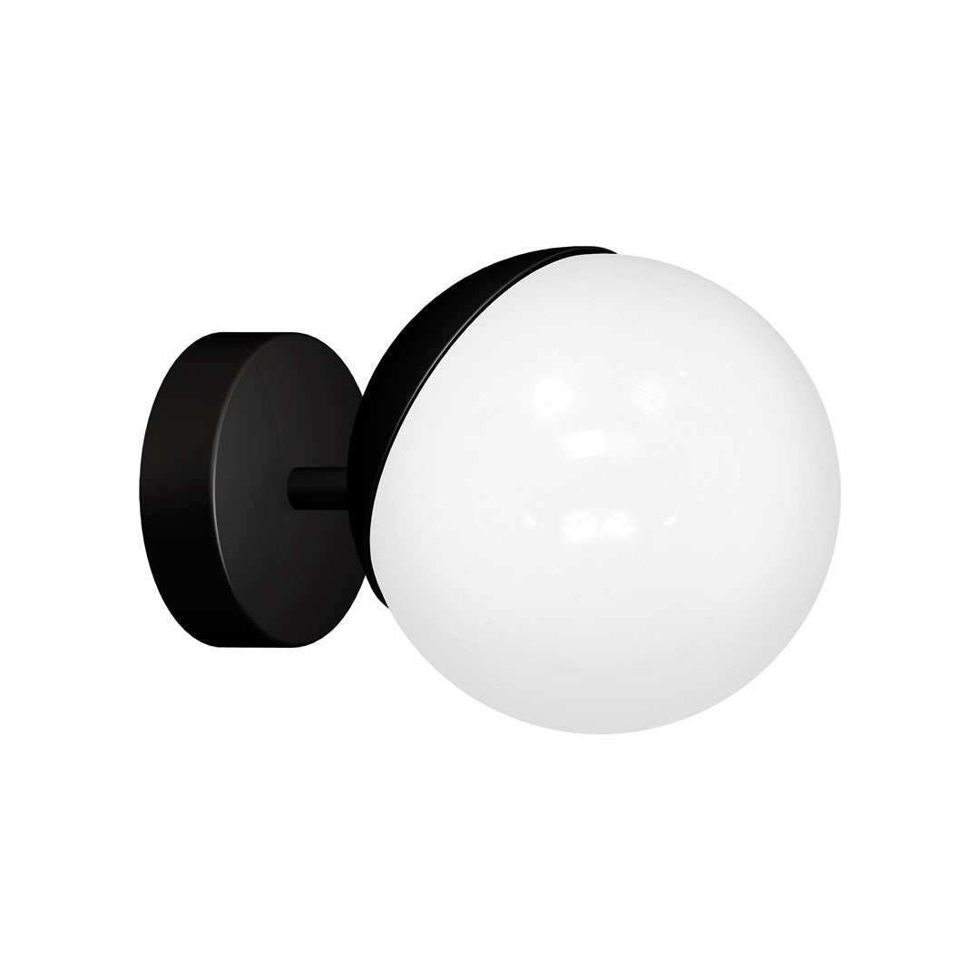 Sfera Ceiling Lamp Hand Made Matt Black White Glass