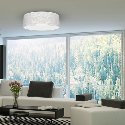 Senso Ceiling Lamp 60cm Diameter Hand Made White And Gold
