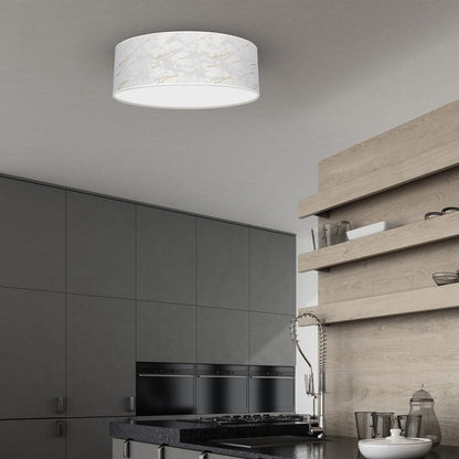 Senso Ceiling Lamp 60cm Diameter Hand Made White And Gold
