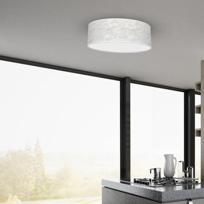 Senso Ceiling Lamp 60cm Diameter Hand Made White And Gold