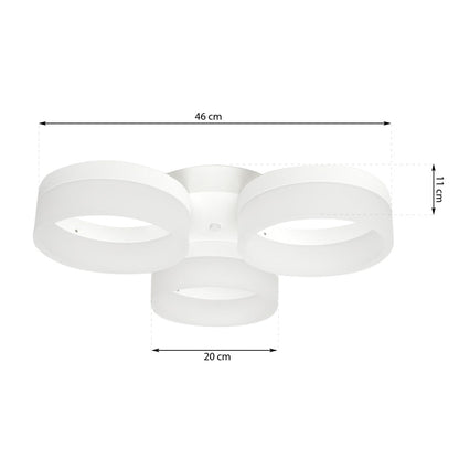 Ring LED Pendant Lamp Circular White With Built In Light Source