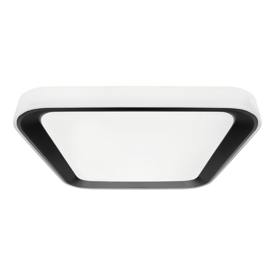 Quadro LED Ceiling Lamp Black 40cm Remote Control