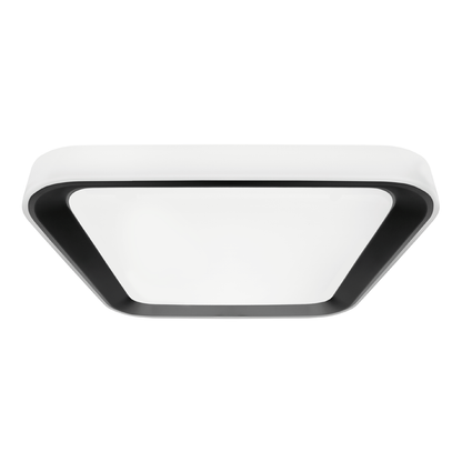 Quadro LED Ceiling Lamp Black 40cm Remote Control