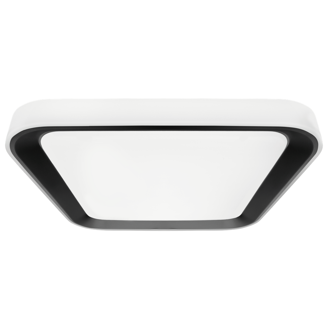 Quadro LED Ceiling Lamp Black 40cm Remote Control
