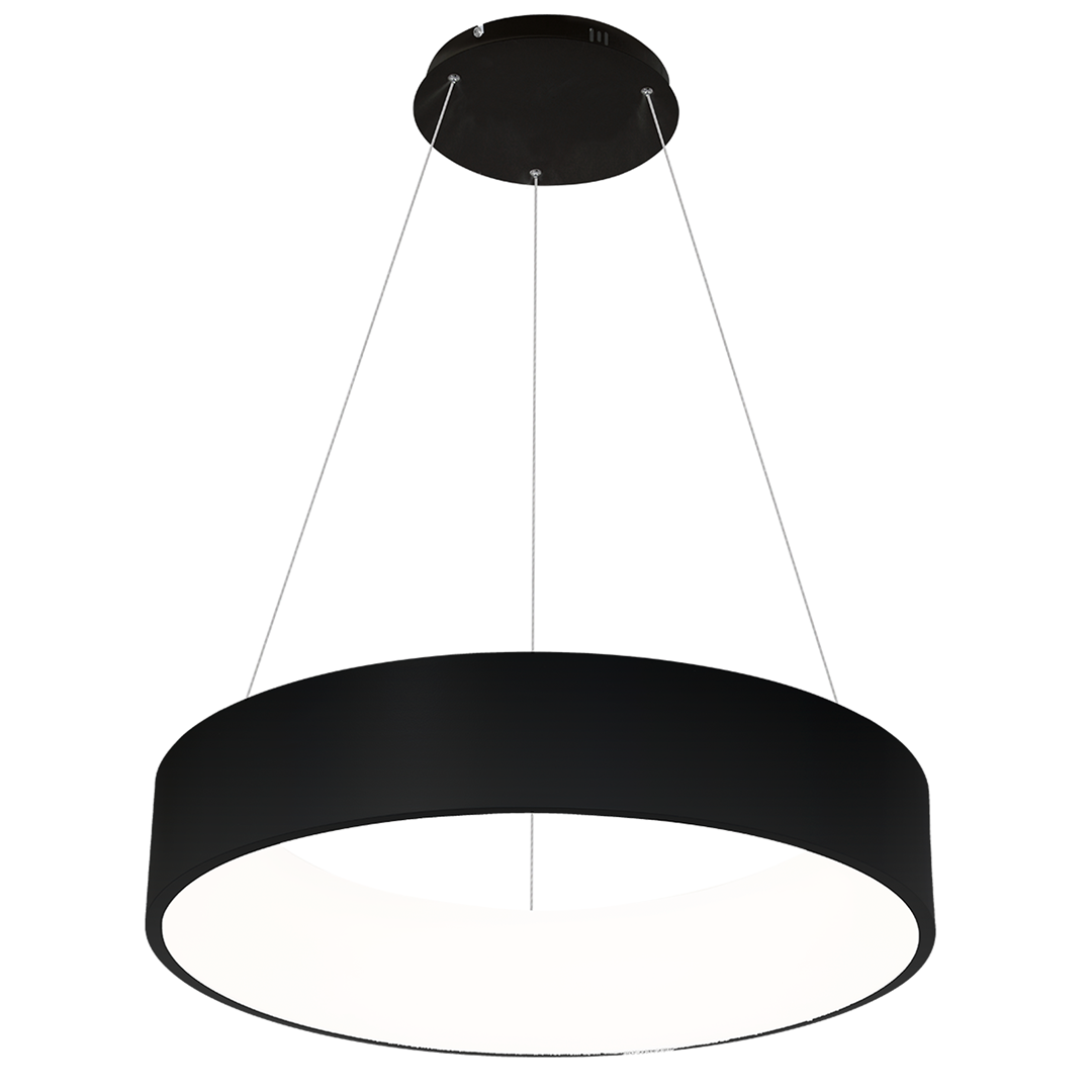 Ohio Matt Black LED Pendant Lamp 45cm Adjustable