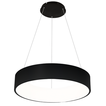 Ohio Matt Black LED Pendant Lamp 45cm Adjustable