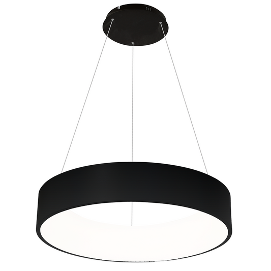 Ohio Matt Black LED Pendant Lamp 45cm Adjustable